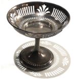 Silver sweet dish weighted base measures approx 10.5cm dia