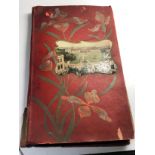 Antique postcard album large collection approx over 150 postcards