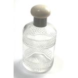 Antique silver and ivory top perfume bottle measures approx 14cm tall London silver hallmarks