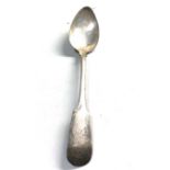 Georgian Irish silver serving spoon measures approx 25cm long weight 65g