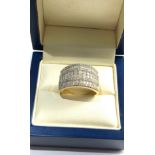 9ct gold diamond dress ring set with approx est 2ct diamonds weight 7g