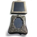 2 vintage silver picture frames largest measure approx 24cm by 16cm