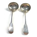 2 Antique silver sauce ladles 96g