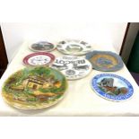 Large selection of collectors plates, to include hotel assocation plaque