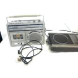 2 Radios, one Grundig music boy 160 portable radio and a Ferguson 3 band radio cassette recorder