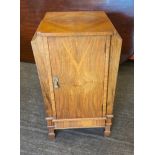 Walnut one door pot cupboard, good overall condition, approximate measurements: Height 33 inches,