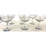 Selection of 6 vintage Babycham glasses