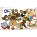 Selection of train memorabilia to include badges, coins, tickets etc