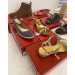 7x boxed pairs of ladies boots and shoes