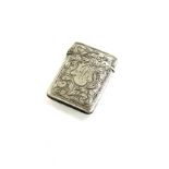 Hallmarked silver vesta case, dated 1924