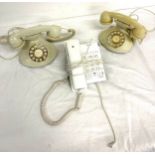 Selection vintage telephones, vintage TMC ear phones, all untested