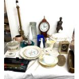 Selection of miscellaneous to include pottery, glassware, Westminister chime clock etc