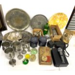 Large selection of miscellaneous includes silver plated ware, glassware etc