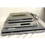 3, Working DVD players, 1 with remote, to include makers Pro Line, Bush etc