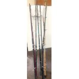 Selection of fishing rods and reels to include John Wilson, carp rods etc