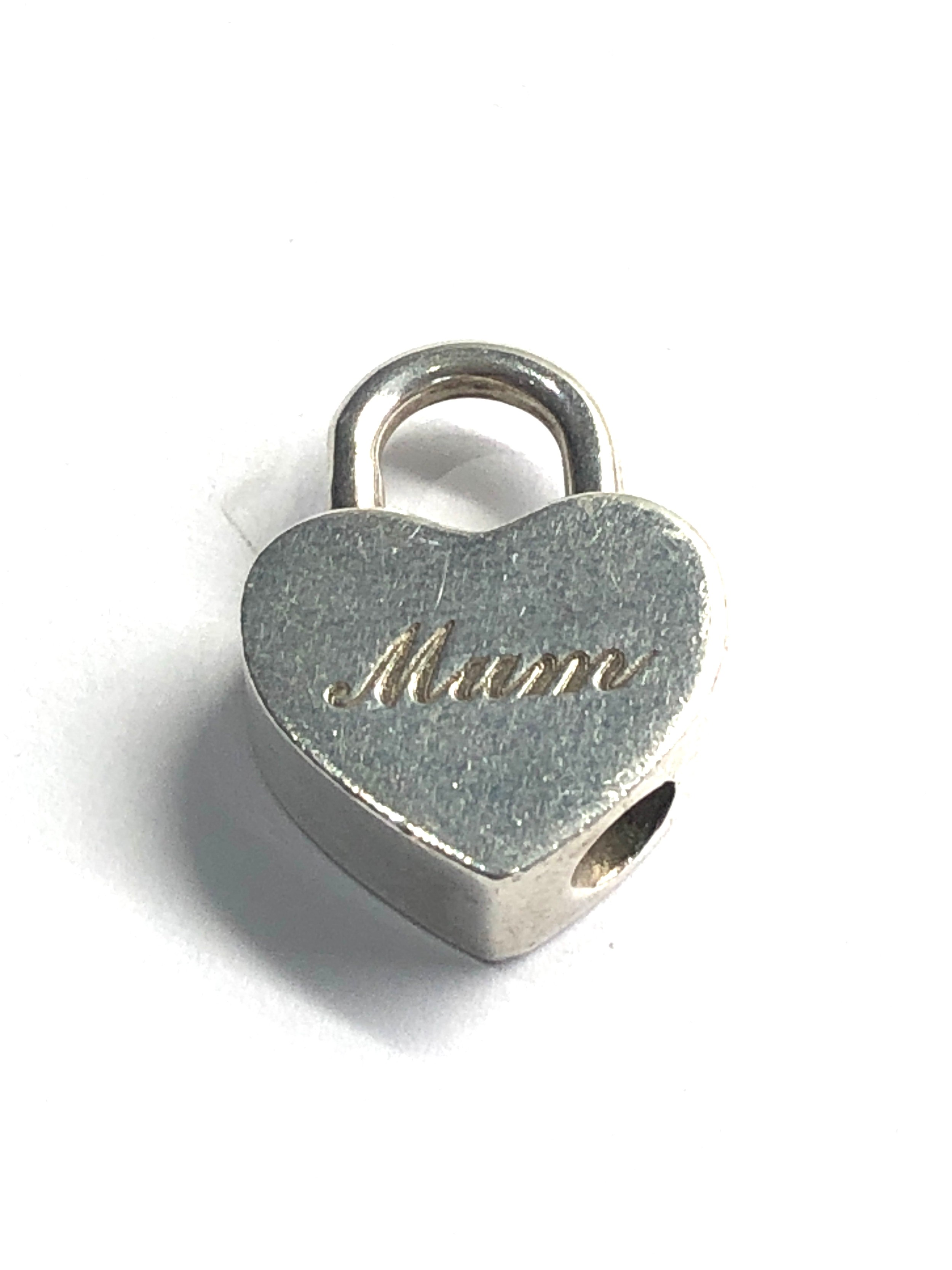 Tiffany & Co silver mum lock pendant padlock