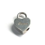 Tiffany & Co silver mum lock pendant padlock