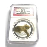 2012p Australia koala 999 silver $1 MS 70 one of the first 500 struck