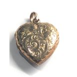 Antique 9ct gold heart locket 2.3g