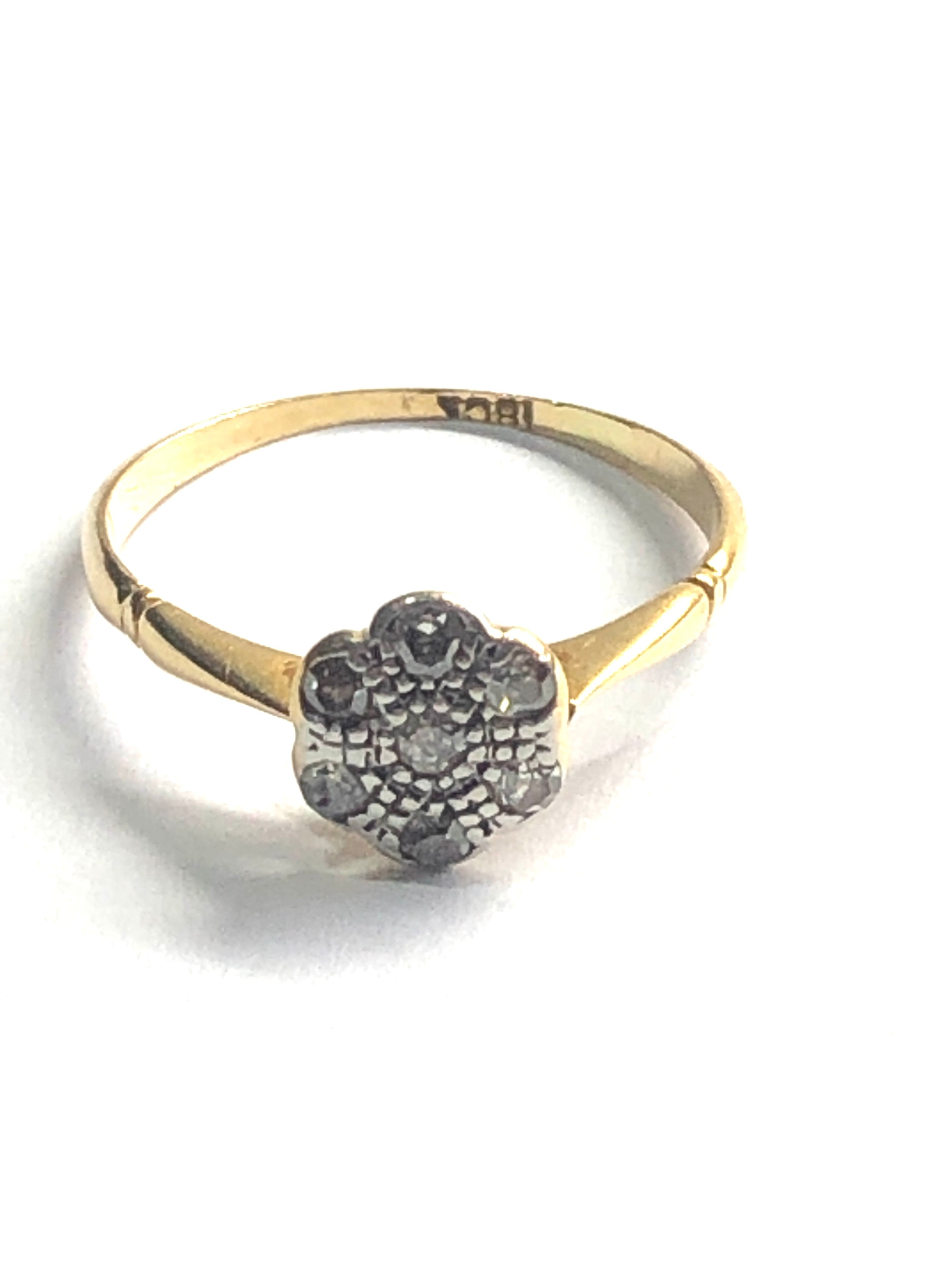 Antique 18ct gold diamond ring 1.5g