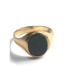 9ct gold vintage bloodstone signet ring (3.9g)