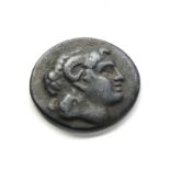 Ancient greek copper coin measures approx 30mm diam weight 11.33g