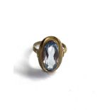 9ct gold vintage synthetic spinel dress ring (4g)