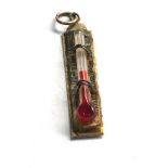 9ct gold thermometer charm pendant 1.7g