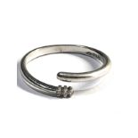 18ct white gold diamond ring by CETAS (3.1g)