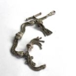 Victorian silver albertina watch chain