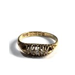 18ct gold antique diamond five stone ring (2.9g)