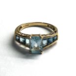 9ct gold topaz ring weight 2.7g