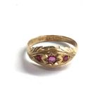 9ct gold vintage ruby ring (1.7g)