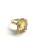 9ct gold citrine ring weight 4.2g