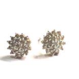 9ct gold diamond earrings weight 1.6g 0.25ct diamonds