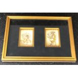 Framed Indian miniature paintings measures 8cm by 5cm