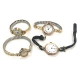 4 9ct Ladies wrist watches