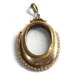 9ct gold vintage oval double sided locket (4.5g)