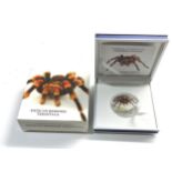 2012 1/2 oz silver mexican redknee tarantula proof coin boxed