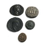 5 ancient bronze coins