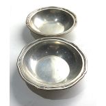 Pair of sterling silver bowls each measure approx 14cm dia total weight 323g