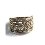 9ct gold diamond ring weight 3.2g