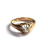 9ct gold vintage synthetic sapphire ring (2.6g)