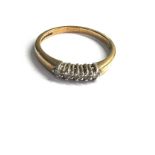 9ct gold diamond ring weight 1.6g