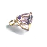 9ct gold amethyst pendant 2.5g