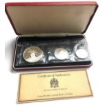 Boxed silver coins central bank of malta coa