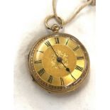 Victorian 18ct gold fob watch total weight of watch 54g