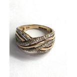 9ct gold diamond ring weight 4.1g