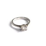 9ct white gold cz ring weight 1.8g