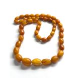 Egg yolk amber bead necklace 30g